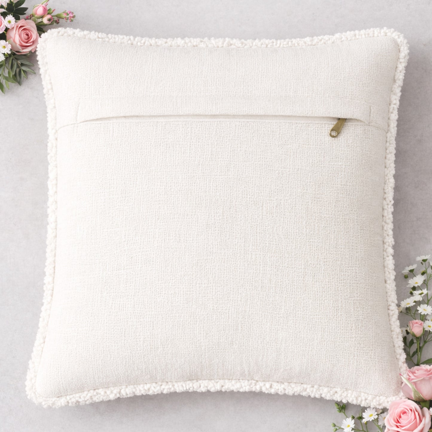 Ana Heart Love Cotton Cushion Covers with Elegant Hand Tuffted for Home Décor | 16 x 16 Inch | 45 x 45 | Red |  Premium Collection Cushion Cover