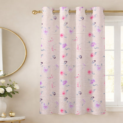 ANA Single 5 Feet Window Curtain Cotton Eyelet Premium Curtain for Windows, Multicolor, Decorative, Bedroom, Balcony