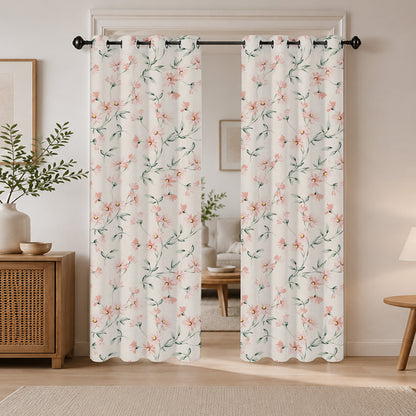 ANA Window Curtain 5 Feet Floral  Set of 1 Cotton Curtain for Windows Multicolor 1pcs