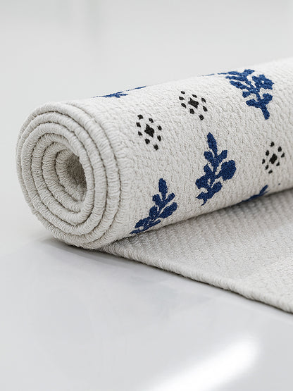 ANA Bedside Floor Runner Woven Carpet Printed for Home/Kitchen/Kitchen/Living Area/Office Entrance. (Cotton, 2 x 5 Feet) Set of 1 pcs Yellow