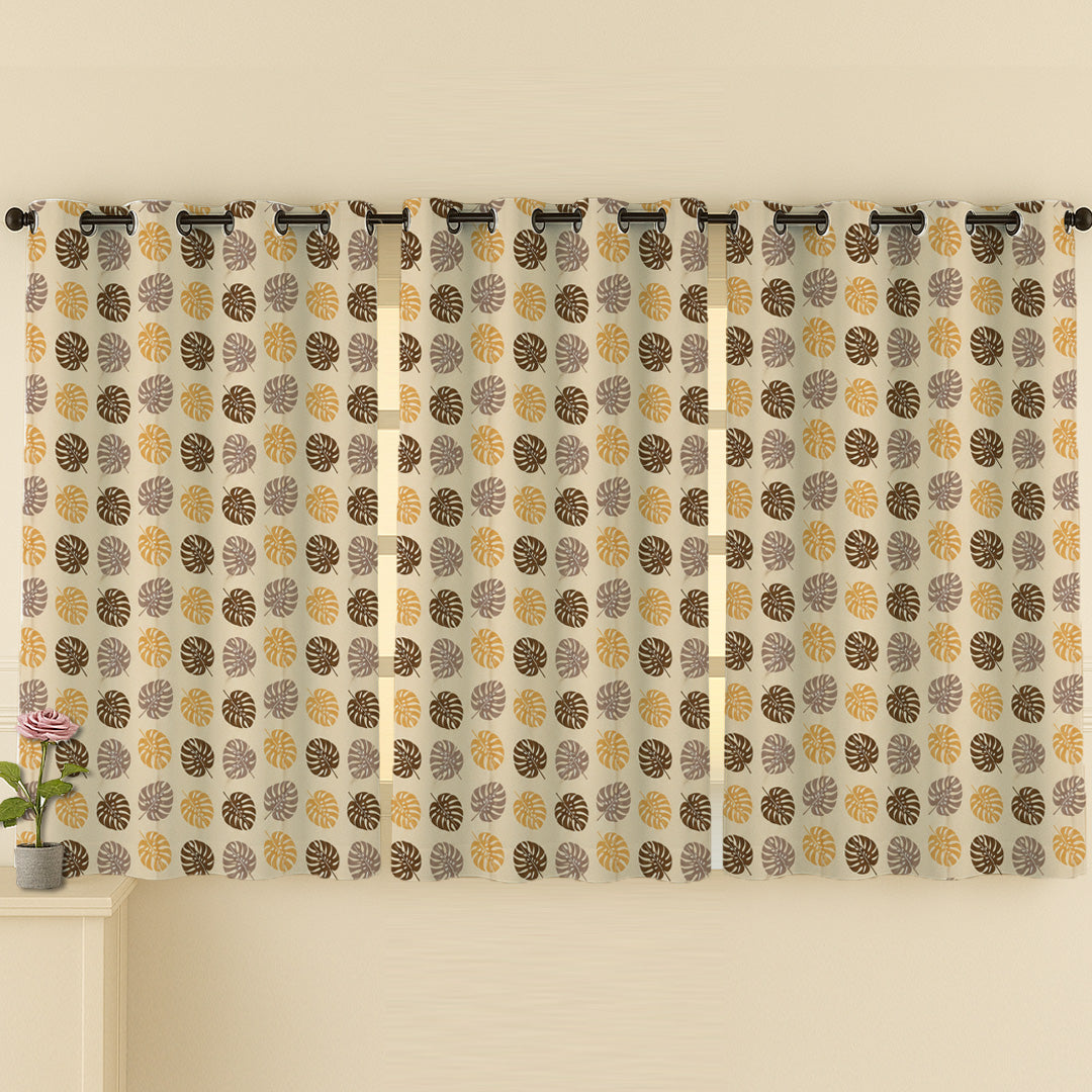 ANA Single 5 Feet Window Curtain Cotton Eyelet Premium Curtain for Windows, Multicolor, Decorative, Bedroom, Balcony