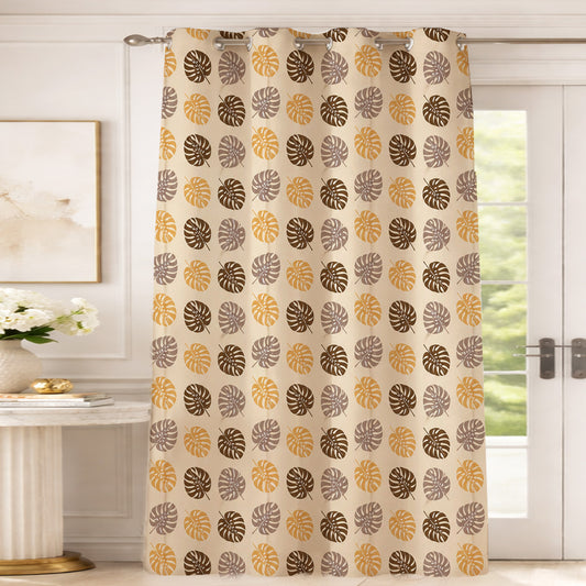 ANA Single 5 Feet Window Curtain Cotton Eyelet Premium Curtain for Windows, Multicolor, Decorative, Bedroom, Balcony