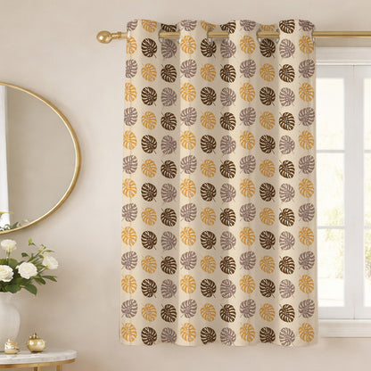 ANA Single 5 Feet Window Curtain Cotton Eyelet Premium Curtain for Windows, Multicolor, Decorative, Bedroom, Balcony
