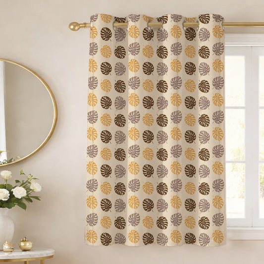 ANA Single 5 Feet Window Curtain Cotton Eyelet Premium Curtain for Windows, Multicolor, Decorative, Bedroom, Balcony