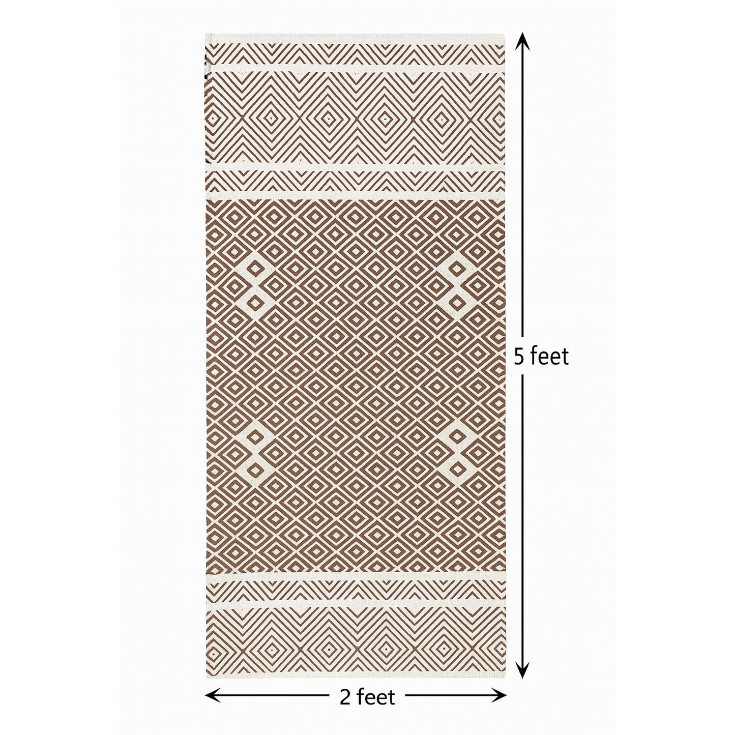 ANA Bedside Floor Runner Woven Carpet Printed for Home/Kitchen/Kitchen/Living Area/Office Entrance. (Cotton, 2 x 5 Feet) Set of 1 pcs Yellow Animal Print