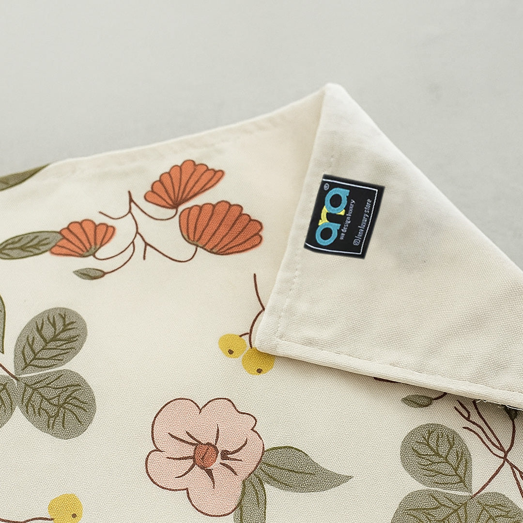 Ana Floral Table mats set of 2 , double layer cotton table mat for dining table, coffee table, desk, office & food use