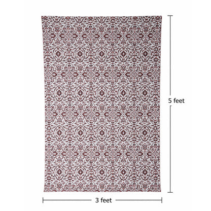 ANA Bedside Floor Runner Woven Carpet Printed for Home/Kitchen/Kitchen/Living Area/Office Entrance. (Cotton, 3 x 5 Feet) Set of 1 pcs