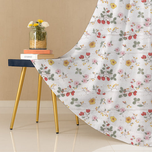 cotton curtain window 5 feet 5ft eyelet curtain door 7 feet 7ft curtain eyelet long door 9 feet 9ft curtain ana curtain floral curtain