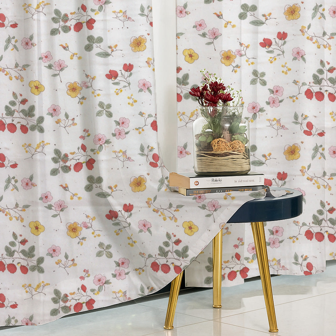 cotton curtain window 5 feet 5ft eyelet curtain door 7 feet 7ft curtain eyelet long door 9 feet 9ft curtain ana curtain floral curtain