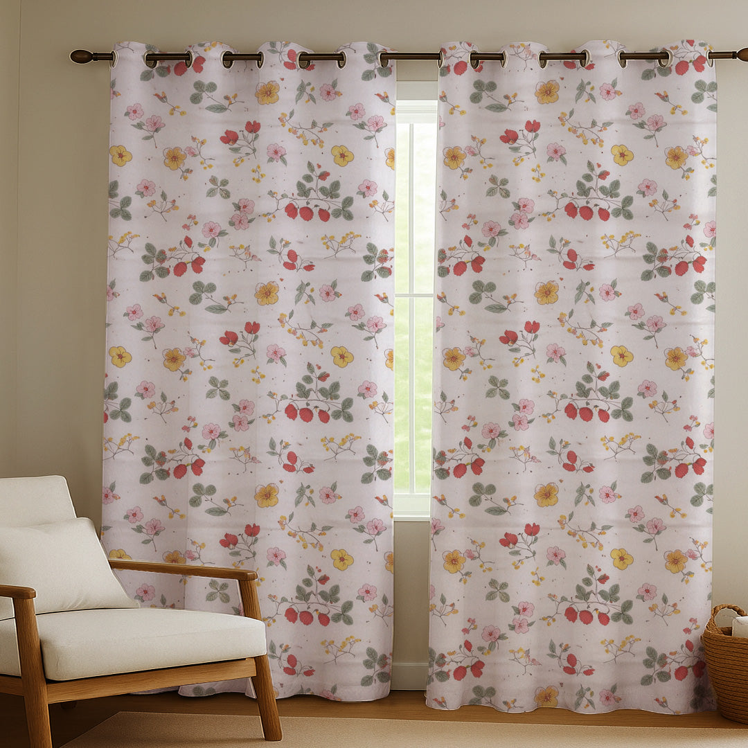 cotton curtain window 5 feet 5ft eyelet curtain door 7 feet 7ft curtain eyelet long door 9 feet 9ft curtain ana curtain floral curtain