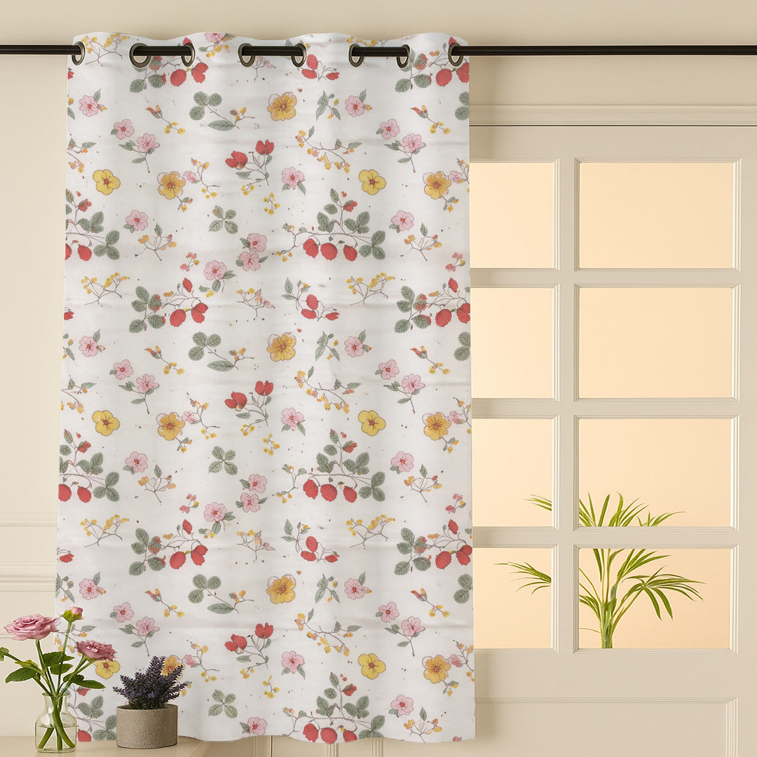 cotton curtain window 5 feet 5ft eyelet curtain door 7 feet 7ft curtain eyelet long door 9 feet 9ft curtain ana curtain floral curtain