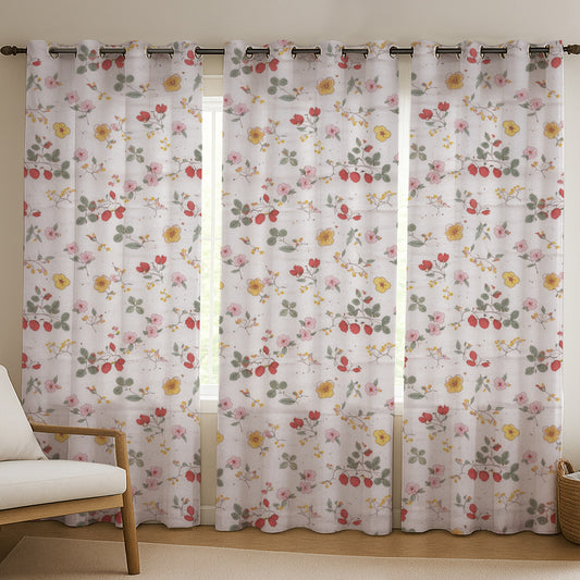 cotton curtain window 5 feet 5ft eyelet curtain door 7 feet 7ft curtain eyelet long door 9 feet 9ft curtain ana curtain floral curtain