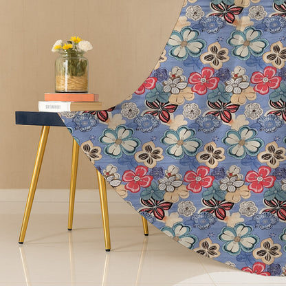 cotton curtain window 5 feet 5ft eyelet curtain door 7 feet 7ft curtain eyelet long door 9 feet 9ft curtain ana curtain floral curtain