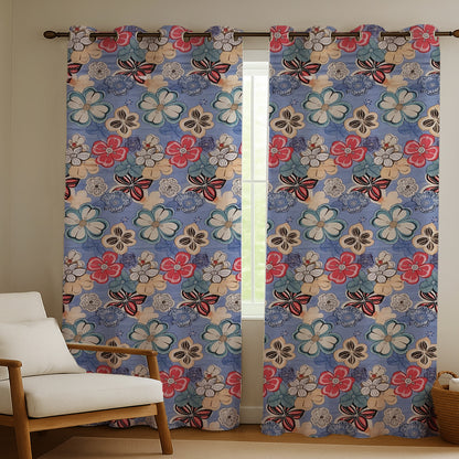 cotton curtain window 5 feet 5ft eyelet curtain door 7 feet 7ft curtain eyelet long door 9 feet 9ft curtain ana curtain floral curtain