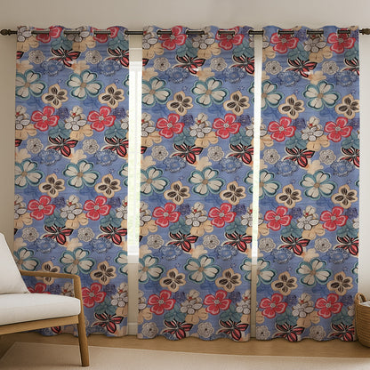 cotton curtain window 5 feet 5ft eyelet curtain door 7 feet 7ft curtain eyelet long door 9 feet 9ft curtain ana curtain floral curtain