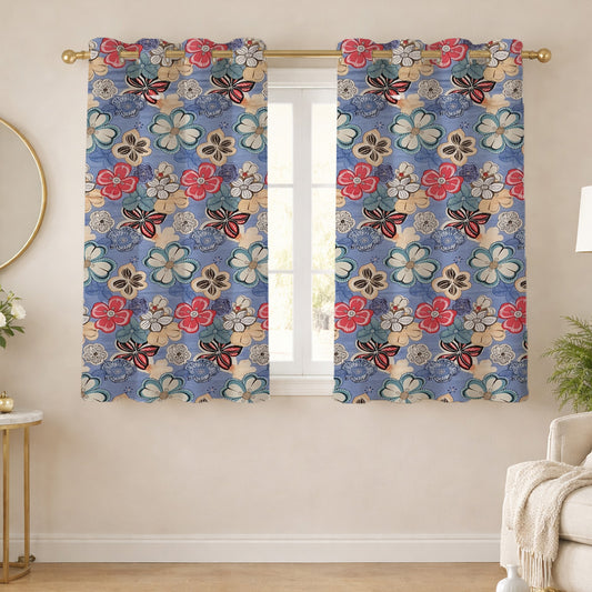 cotton curtain window 5 feet 5ft eyelet curtain door 7 feet 7ft curtain eyelet long door 9 feet 9ft curtain ana curtain floral curtain