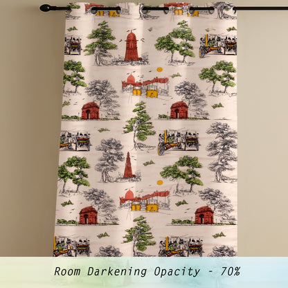 ana Window Curtain 5 Feet Floral  Set of 1 Cotton Curtain for Windows Multicolor Indian Design 1pcs