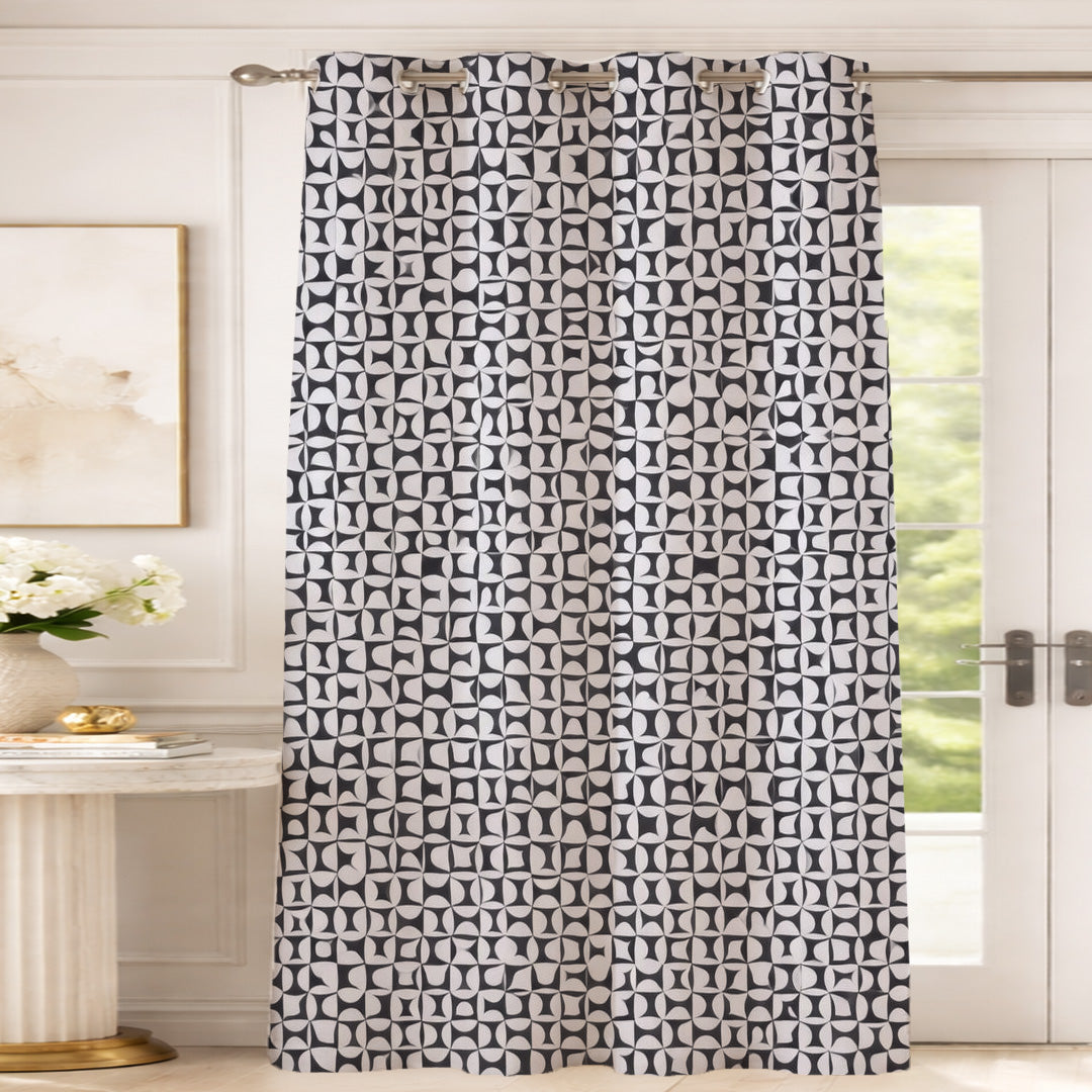 ana Single 5 Feet Window Curtain Cotton Eyelet Premium Curtain for Windows, Multicolor, Decorative, Bedroom, Balcony